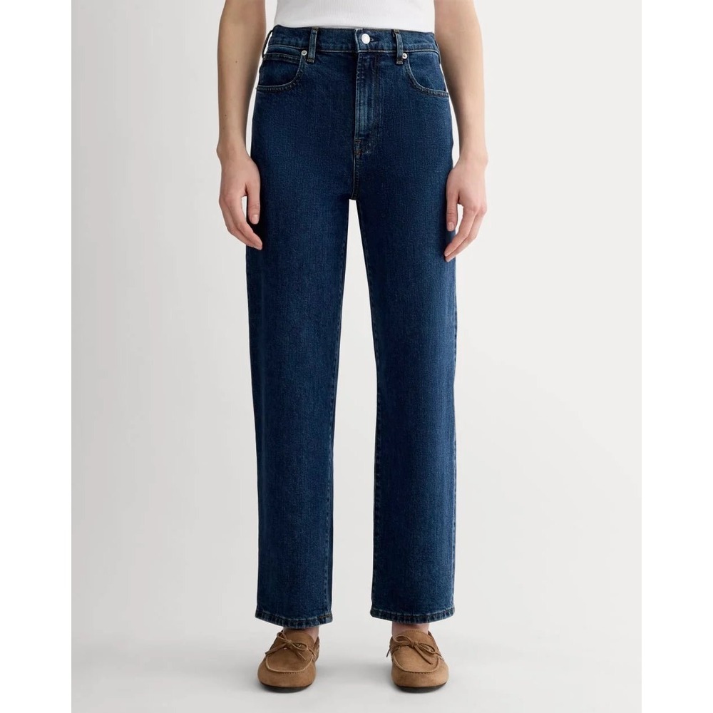 Everlane The Way-High Straight Jeans Dark Wash High Rise Size 27